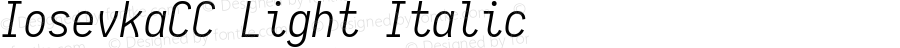 IosevkaCC Light Italic