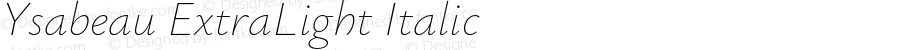 Ysabeau ExtraLight Italic