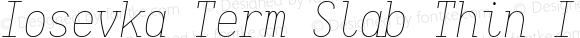 Iosevka Term Slab Thin Italic