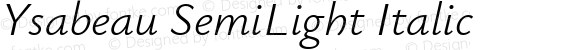 Ysabeau SemiLight Italic