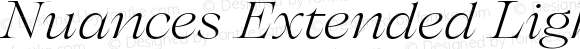 Nuances Extended Light Italic