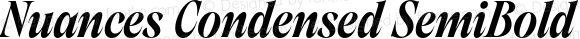 Nuances Condensed SemiBold Italic