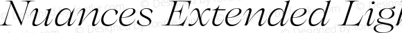 Nuances Extended Light Italic
