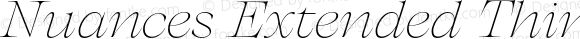 Nuances Extended Thin Italic