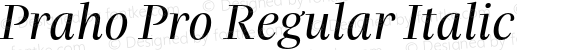 Praho Pro Regular Italic