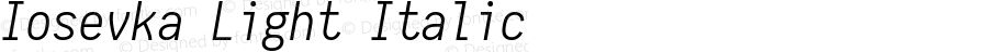 Iosevka Light Italic