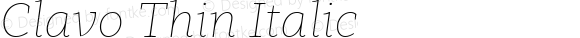 Clavo Thin Italic