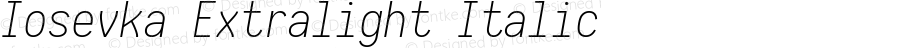 Iosevka Extralight Italic