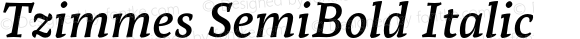 Tzimmes SemiBold Italic
