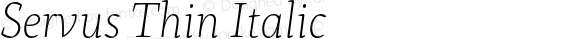 Servus Thin Italic
