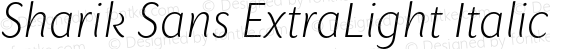 Sharik Sans ExtraLight Italic