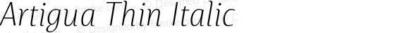 Artigua Thin Italic