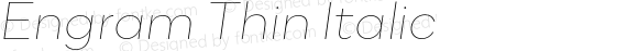 Engram Thin Italic