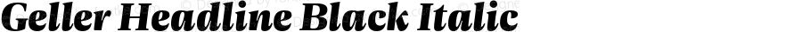 Geller Headline Black Italic