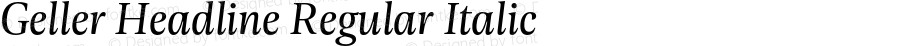 Geller Headline Regular Italic