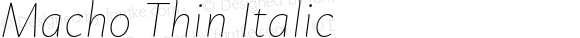 Macho Thin Italic