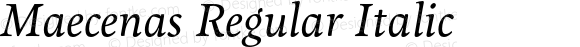 Maecenas Regular Italic