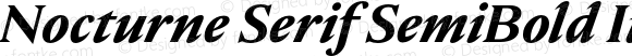 Nocturne Serif SemiBold Italic