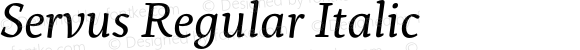 Servus Regular Italic