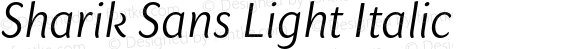 Sharik Sans Light Italic