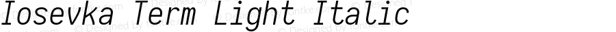 Iosevka Term Light Italic