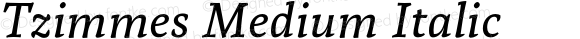 Tzimmes Medium Italic