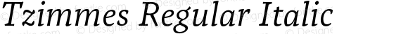Tzimmes Regular Italic