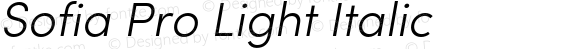 Sofia Pro Light Italic