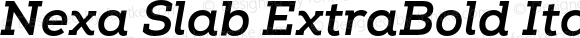 Nexa Slab ExtraBold Italic
