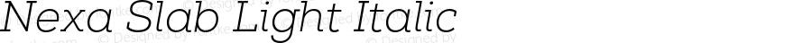 Nexa Slab Light Italic