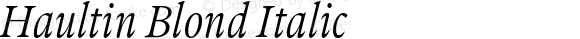 Haultin Blond Italic