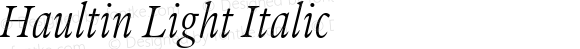 Haultin Light Italic