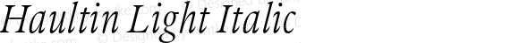 Haultin Light Italic