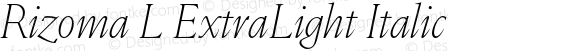 Rizoma L ExtraLight Italic