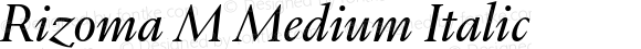 Rizoma M Medium Italic