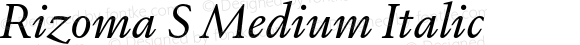 Rizoma S Medium Italic