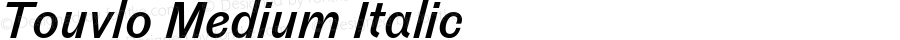 Touvlo Medium Italic