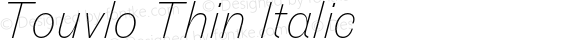 Touvlo Thin Italic