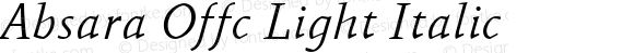Absara Offc Light Italic