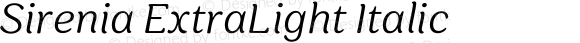 Sirenia ExtraLight Italic