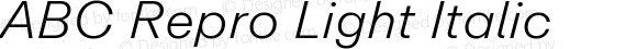 ABC Repro Light Italic