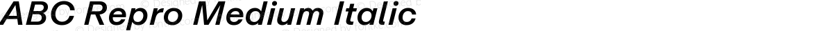 ABC Repro Medium Italic