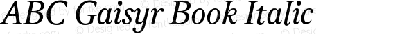 ABC Gaisyr Book Italic