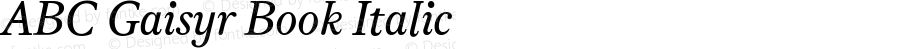 ABC Gaisyr Book Italic