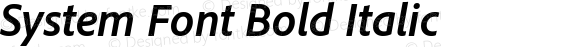 System Font Bold Italic