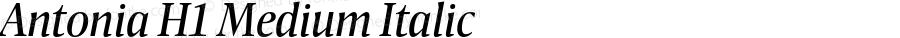 Antonia H1 Medium Italic