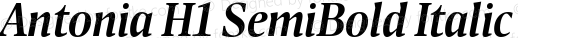 Antonia H1 SemiBold Italic