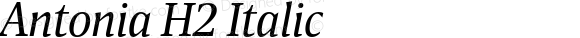 Antonia H2 Italic