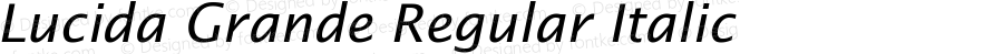 Lucida Grande Regular Italic