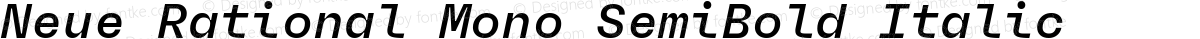 Neue Rational Mono SemiBold Italic